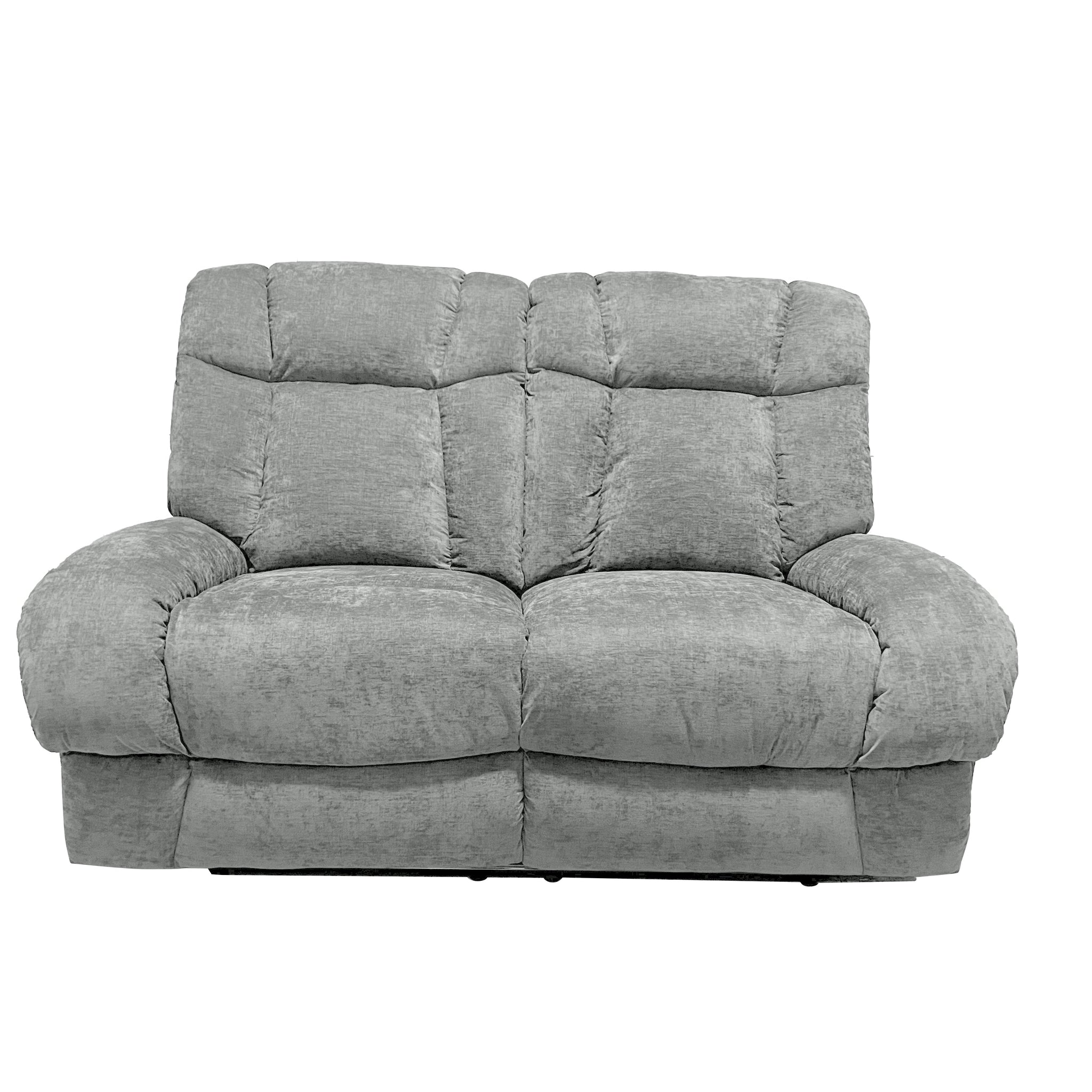 Marlow Fabric 2 Seater Electric Recliner Set Silver