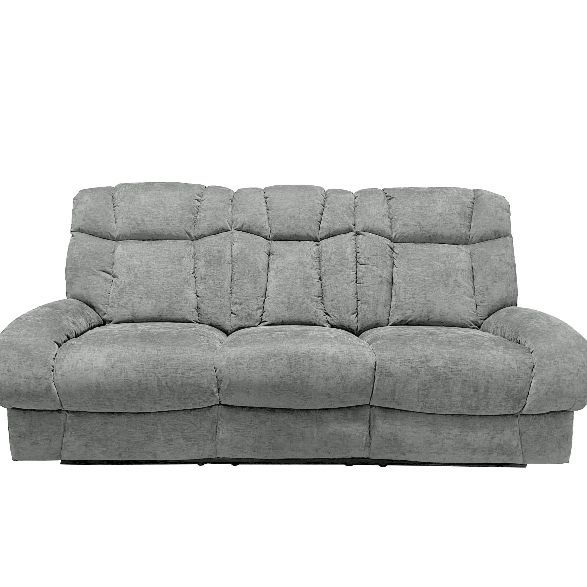 Marlow Fabric 3 Seater Electric Recliner Set Silver