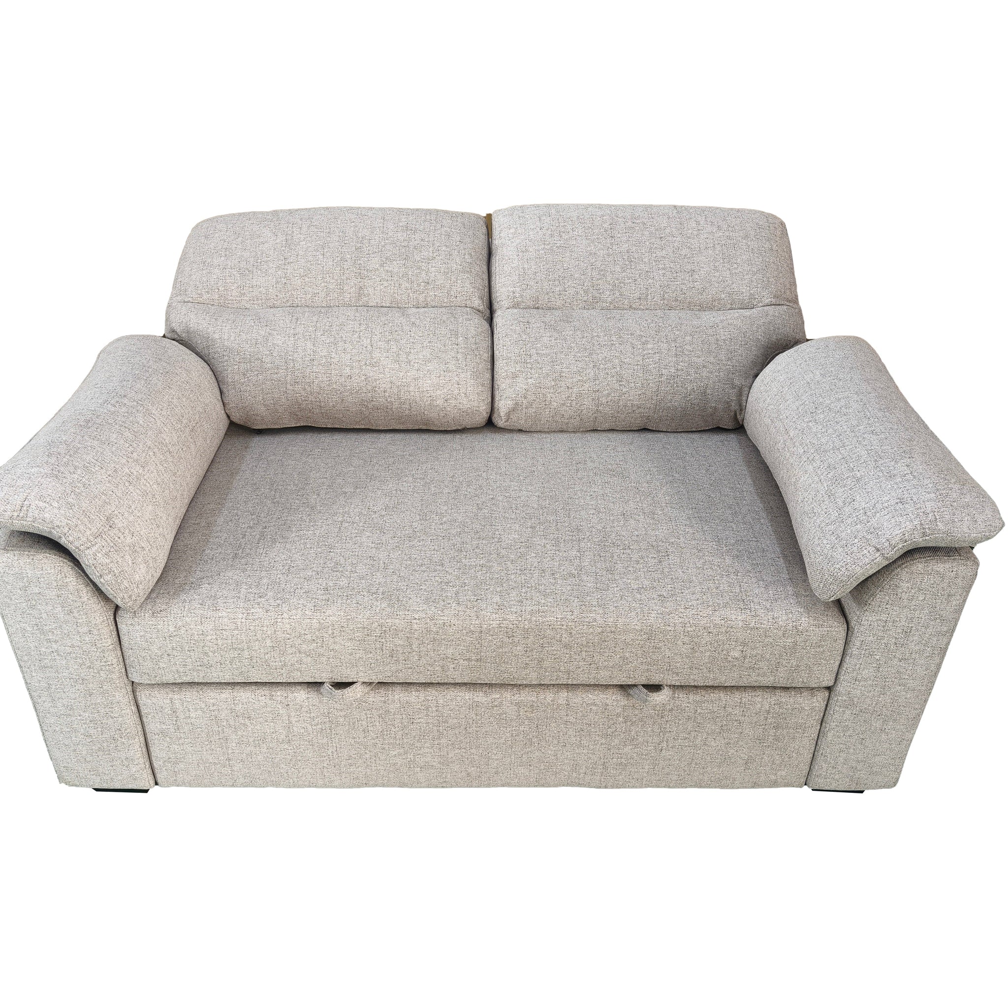 Milo 2 seater pull out sofa bed With Folded Back Beige