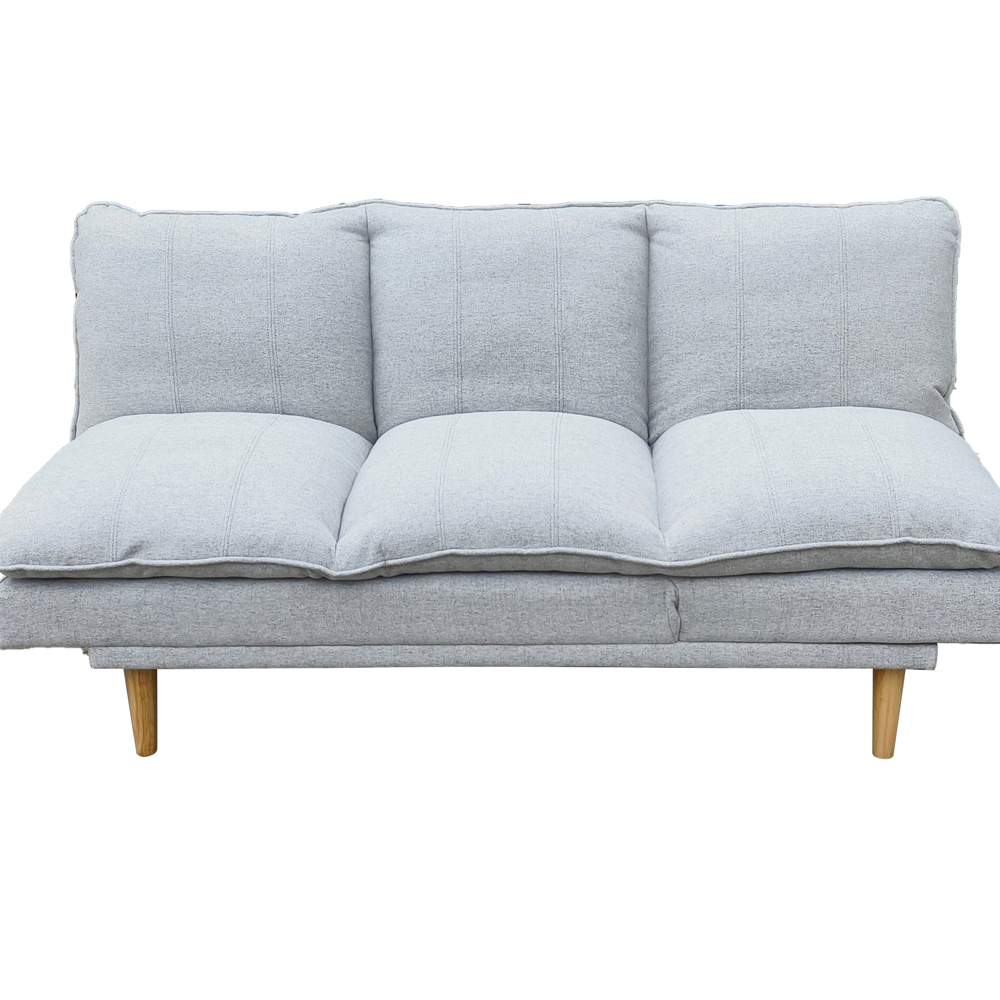 Retro 3 seater Click Clack sofa bed Silver
