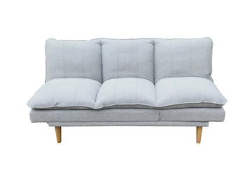 Retro 3 seater Click Clack sofa bed Silver