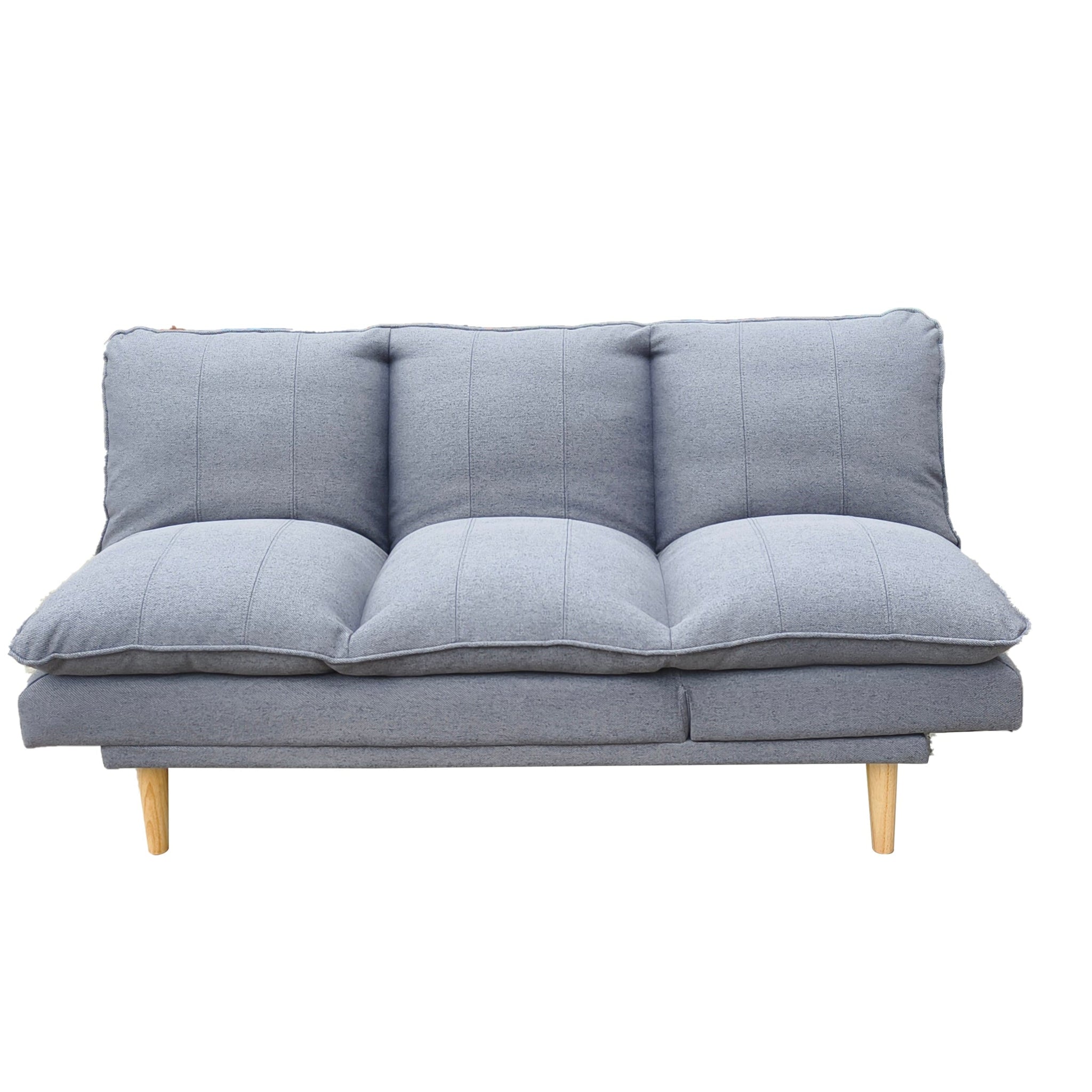 Retro 3 seater Click Clack sofa bed Grey