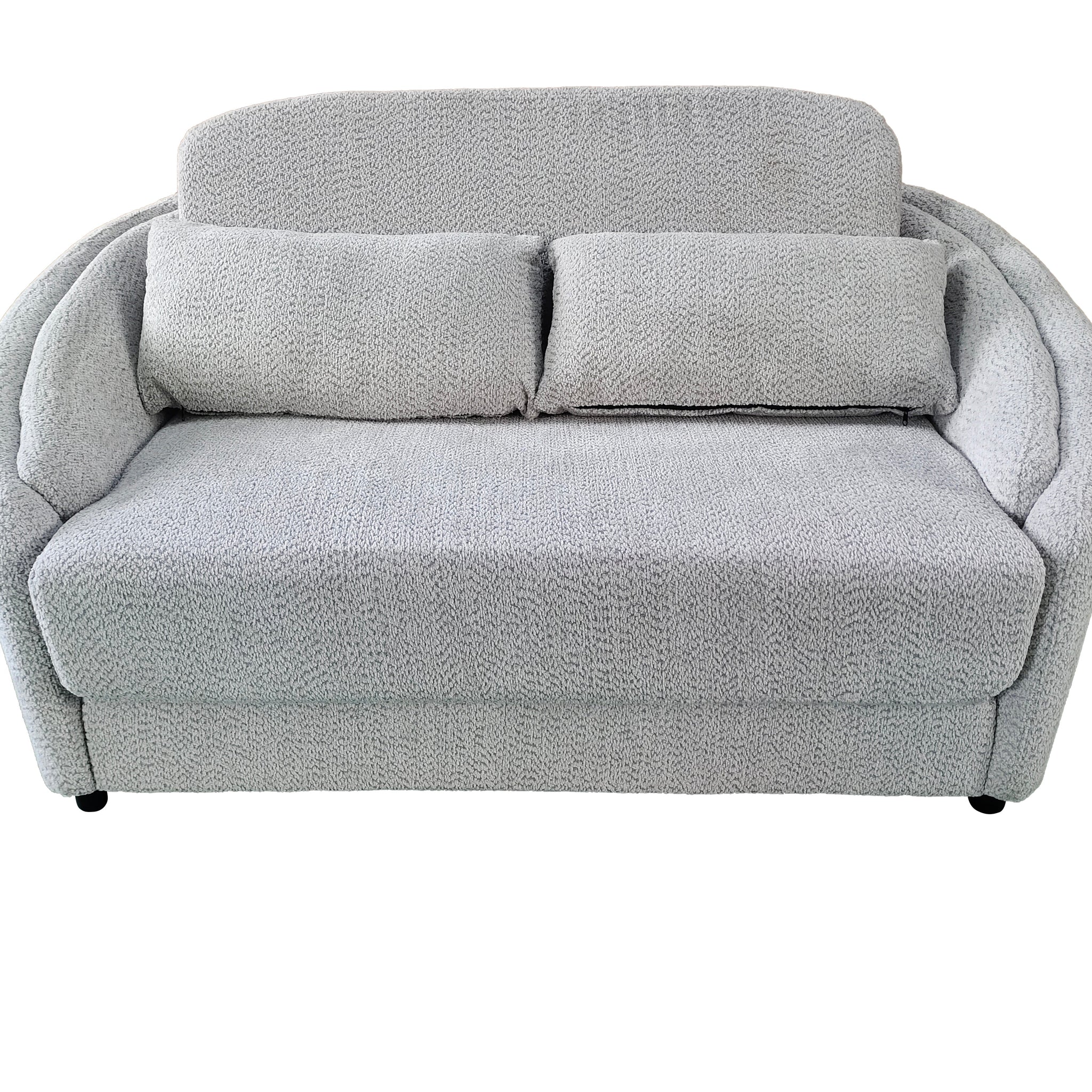 Enara 2 seater sofabed With Foam Silver
