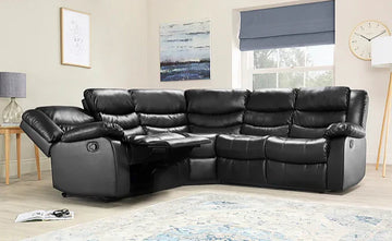 Roma Leather Reclining Corner Tray