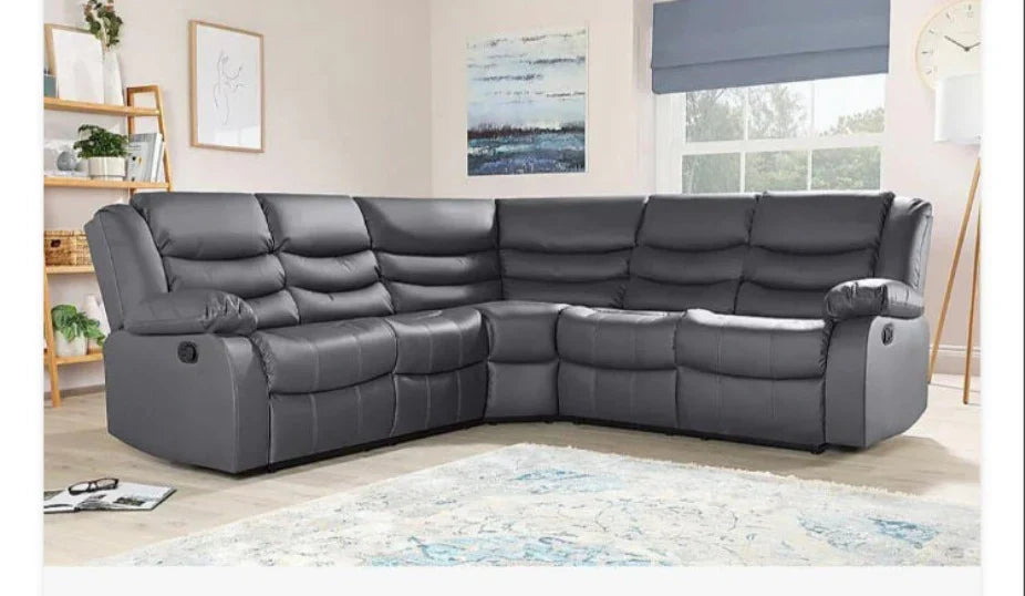 Roma Leather Reclining Corner Tray