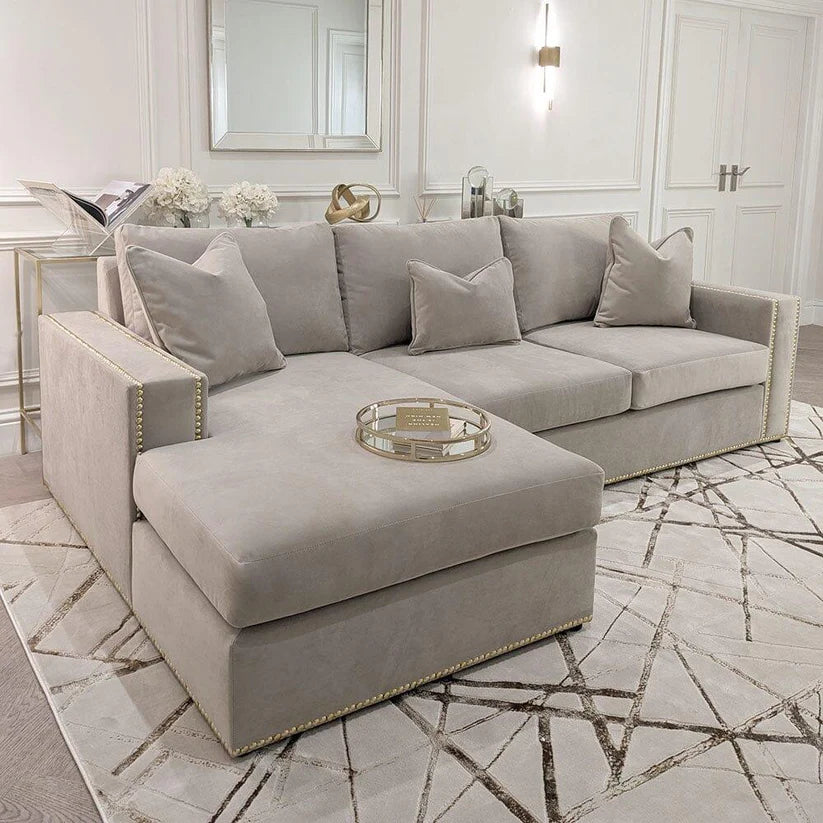 Kiara Mink Velvet Sofa