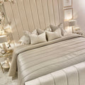 Luxury Cream Boucle Panel Bed